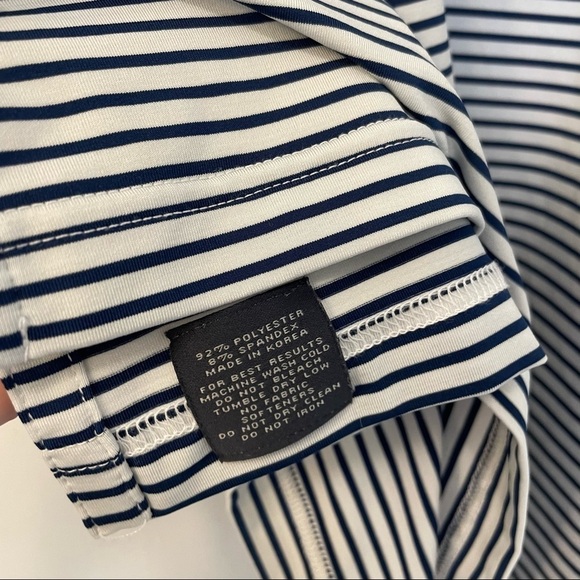 TURTLESON Cooper Stripe Performance Polo w Golf Resort Logo - Picture 4 of 8